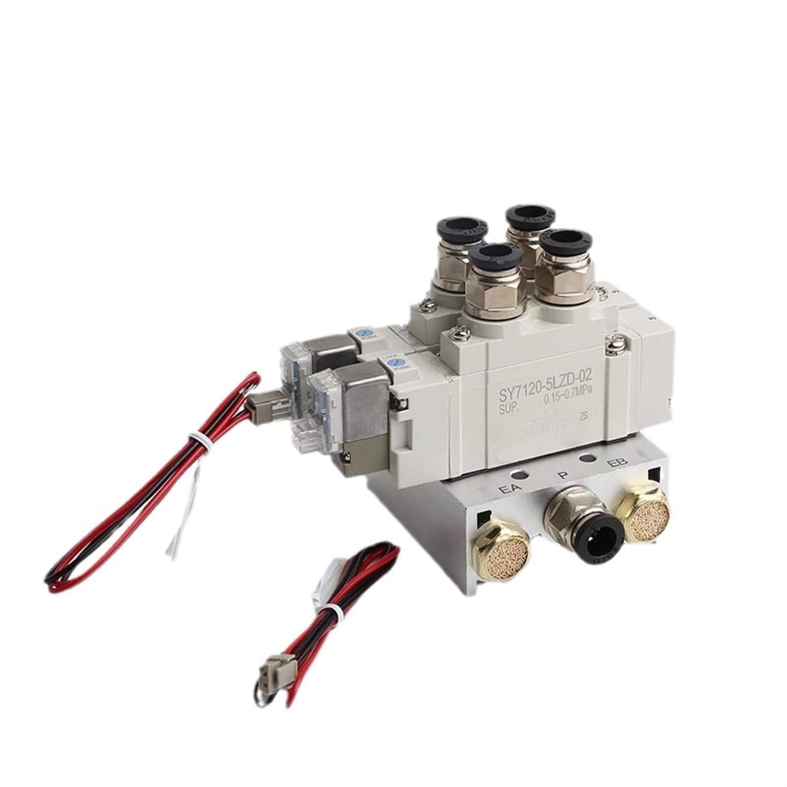 SY5120 Multi-Way Combination Manifold Pneumatic Solenoid Valve Cylinder Control SY5120-5LZD-01 SY5120-6LZD-01 Manifold(7 Stations)