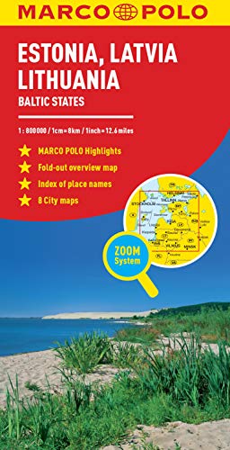 Estonia, Latvia, Lithuania Marco Polo Map (Marco Polo Maps) #TOP7