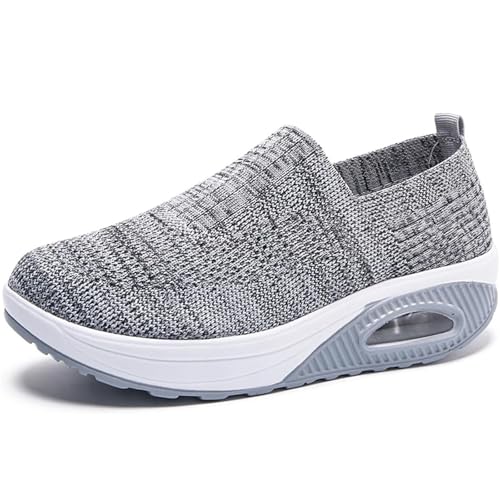 Everwalks Cute Comfy Supportive Shoes, Women Mesh Non-Slip Soft Sole Arch Support Slip On Walking Sneaker