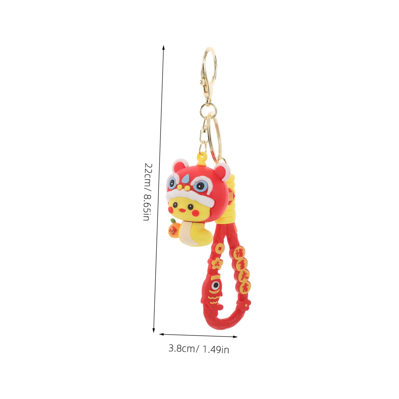 SOLUSTRE Cute New Year Snake Keychain Snake Symbol Ornament for Chinese New Year Dec