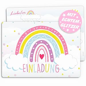 Brint EK6910 12x Glitzer Einladungskarten