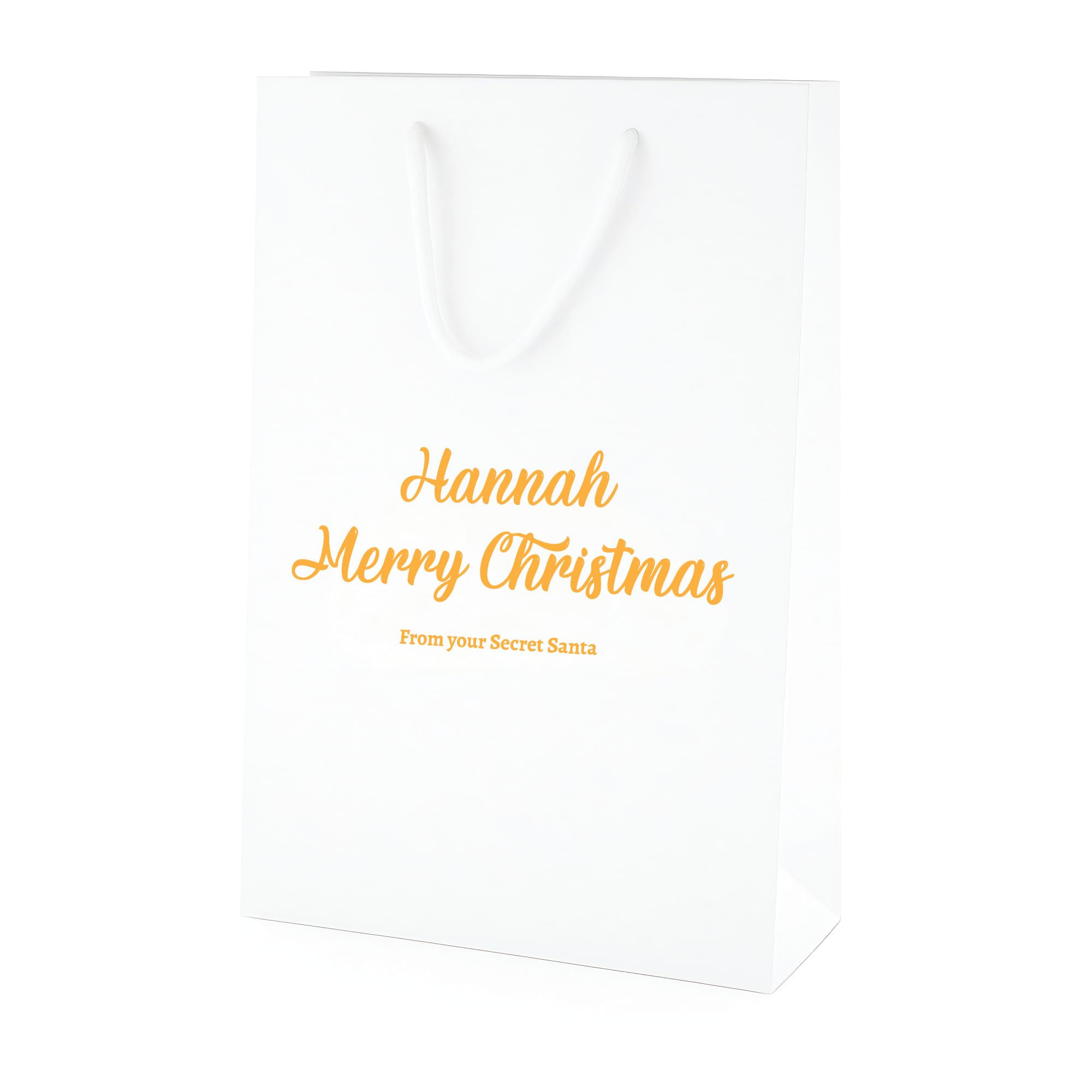 COOKIES AND KOALAS White Christmas Gift Bag - Medium Tall 25x36x10cm Foil
