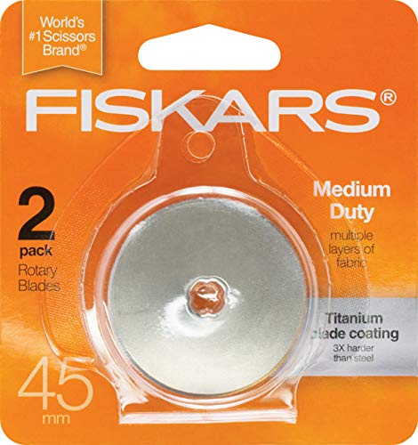 Fiskars 158290-1001 Titanium Rotaty Cutter Replacement Blades, 45Mm, 2 Pack #TOP1