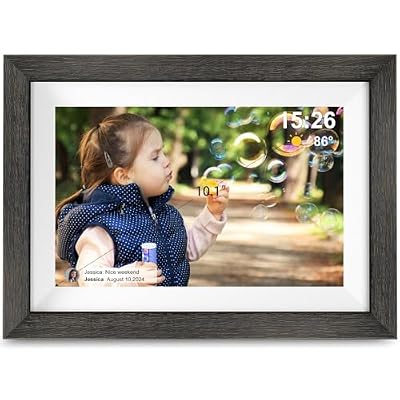 Frameo Digital Photo Frame,10.1 Inch WiFi Smart Digital Picture Frame With HD IPS Touch Screen,Auto-Rotate,Send Pictures From Anywhere Via Frameo APP,Gifts For Mom