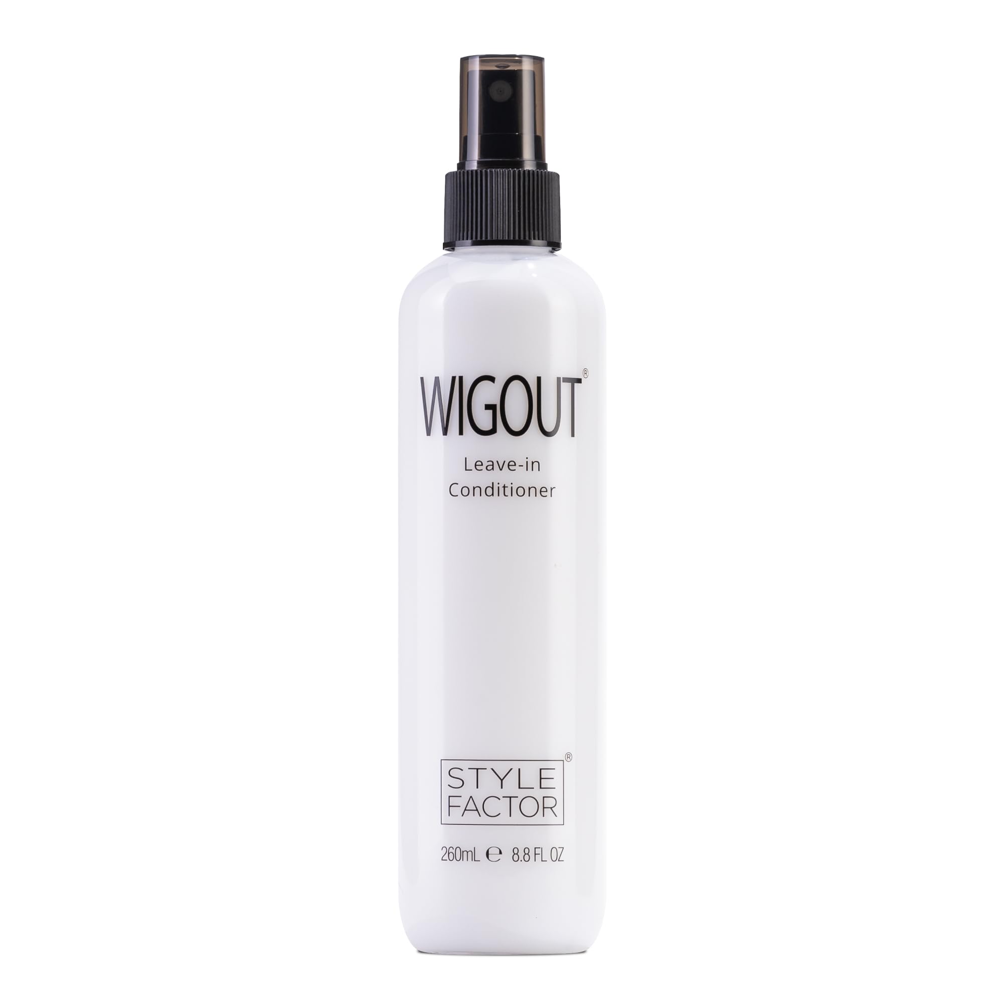 Style Factor WIGOUT Leave-In Conditioner – Lightweight Hydrating & Conditioning Mist Controls Frizz, Adds Shine & Softness For Dry Damaged Hair No-Rinse Formula for All Hair Types - White