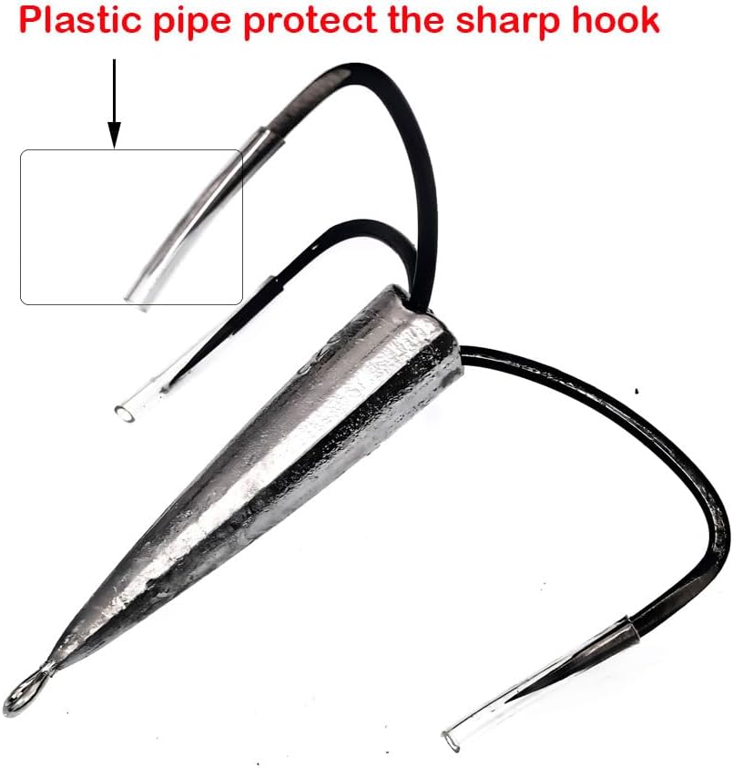 2pcs/Pack Snagging Hooks Snagging Weighted Big Treble Hooks Sharp Treble Hook Fishing Hooks 7 Sizes 1.4oz 1.75oz 2.0oz 2.35oz 2.7oz 3.3oz 4.0oz
