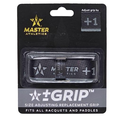 Master Athletics +-Grip™ Size Adjusting Replacement Grip (Black, +1 Grip Size)