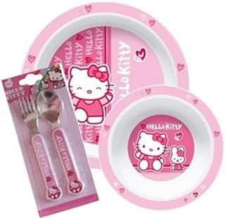 HELLO KITTY Ensemble de Table Mélaminé