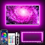 Tyute TV LED Backlights Strip,11.4ft LED Lights Strip for 32-50 inch TV, RGB Color Changing Led TV Light with Remote,Music Sync Bluetooth APP Control USB Lights for Bedroom