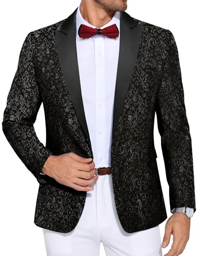 20 Stylish Dinner Party Outfits for Men Over 50 – Classy & Effortless Looks 2 COOFANDY Men's Floral Party Dress Suit Stylish Dinner Jacket Wedd...