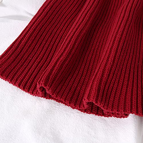 KAGAYD Toddler Child Girls Sweater Dress Crewneck Long Sleeve Loose Fall Winter Christmas Casual Knit Ribbed3