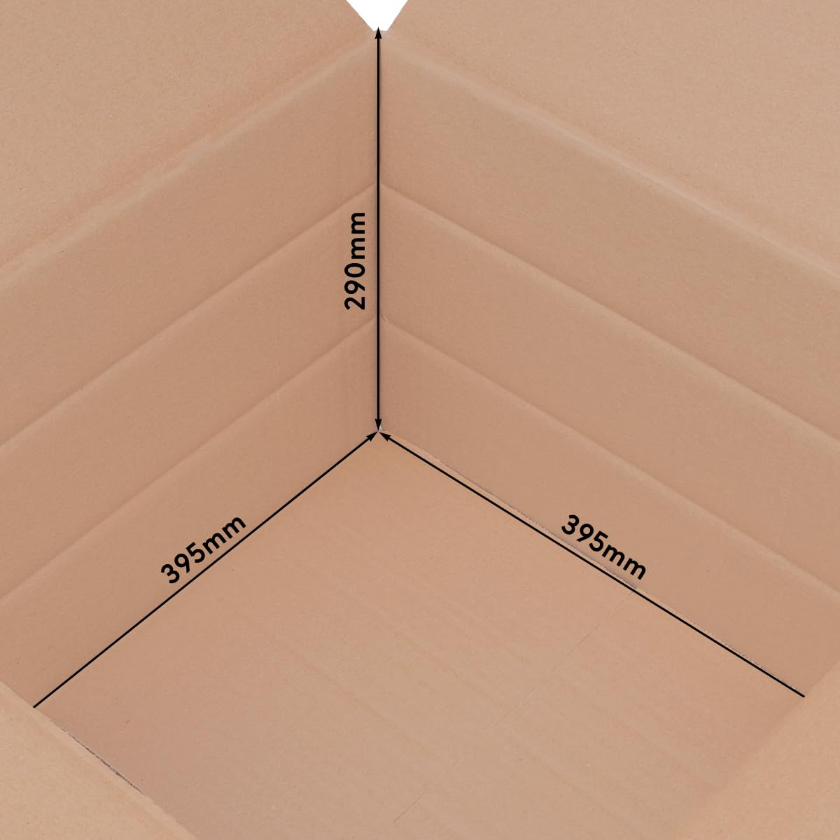 verpacking Faltkartons 395 x 395 x 290 mm Braun (Außenmaß 400 x 400 x 300 mm) variable Höhe bei 100 und 200 mm KK 92 1-wellig Versandkarton DHL Paket DPD GLS Hermes Kartons (75 Stück)