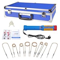 1100W Magnetische Induktionsheizgerät, Flameless Induction Heater, Induktions Heizset mit 8 Induktionsspulen, Maximale Heiztemperatur 800°C, Zum Entfernen Von Rostigen Bolzen und Muttern, Blau
