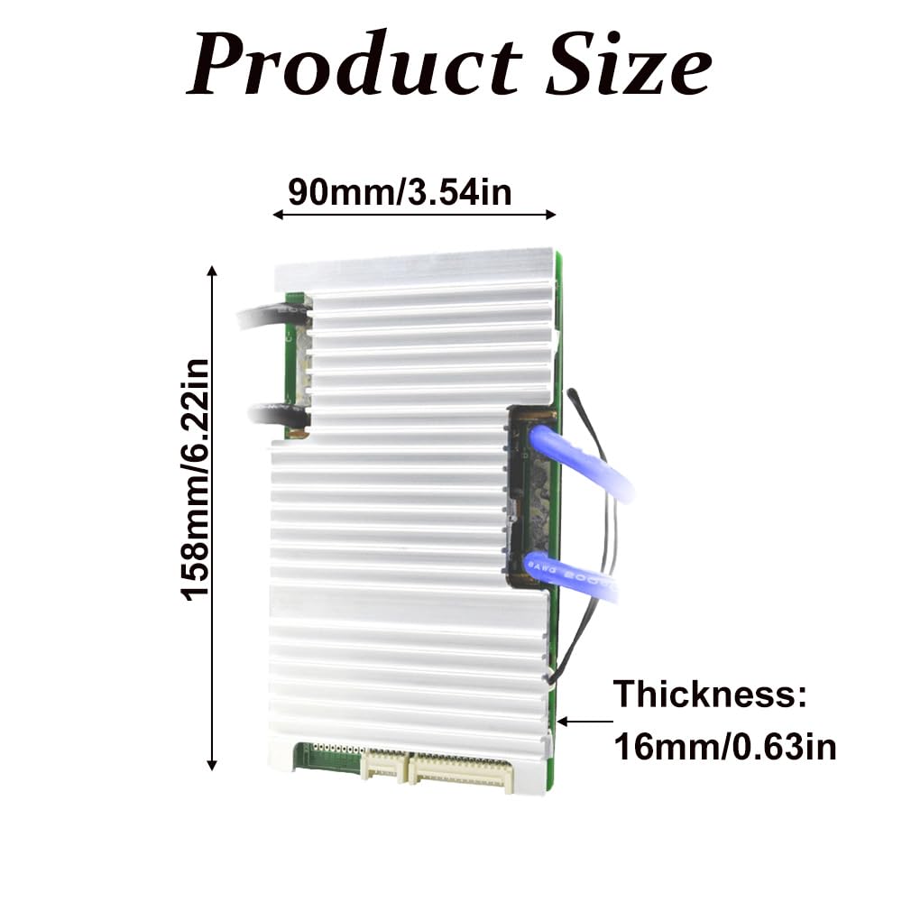 BMS - Placa de protección de cargador, 16S 100A 3.2V con módulo de protección equilibrada para batería de litio LiFePO4