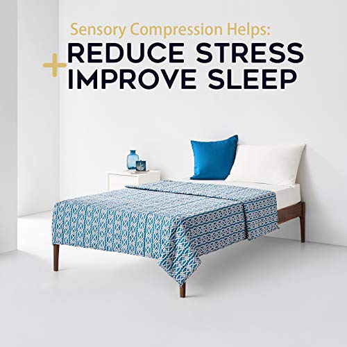 YnM Weighted Blanket — Organic Long Stapled Cotton Material with Premium Glass Beads (Infinite, 48''x72'' 15lbs), Suit for One Person(~140lb) Use on Twin/Full Bed