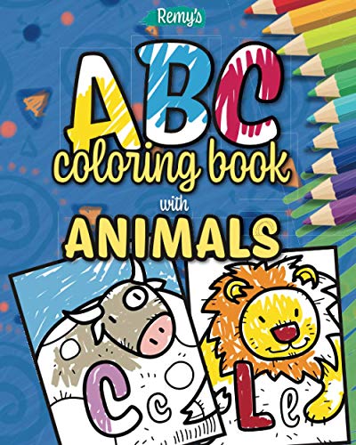ABC coloring book with animals: for toddlers & kids, with alphabet letters and animals