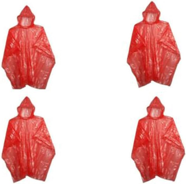 Bahob® Adult Disposable Rain Ponchos,Emergency Waterproof Poncho Raincoat Hooded Poncho Camping Hiking Outdoor Random Color