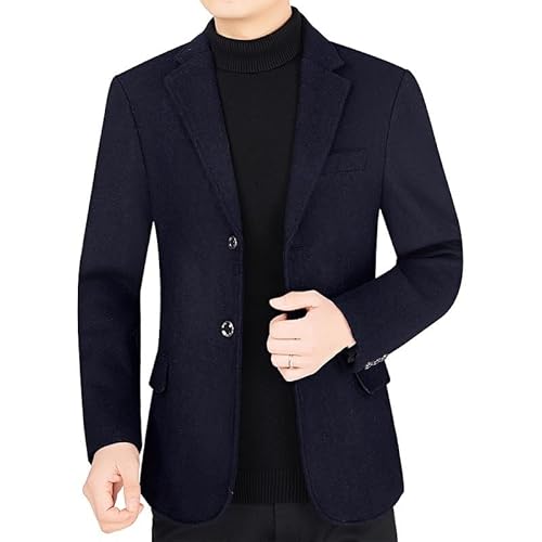 Generico Blazer Uomo Casual, Blazer da Uomo in Lana, Giacca