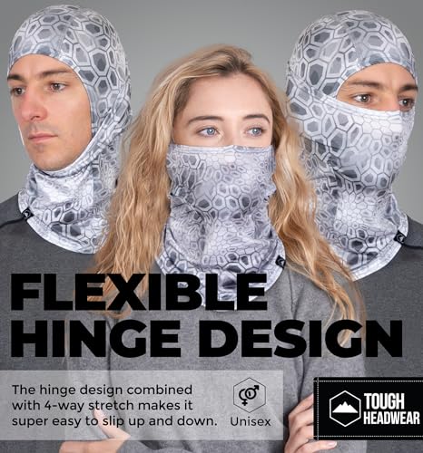 Image of Tough Headwear Balaclava Ski Mask - Breathable Face Mask for Men - Flexible Hinge Full Face Cover - Windproof Motorcycle Gear