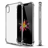 iPhone X Case Thin Lightweight Transparent Shock Absorbing TPU Bumper Frame Scratch Resistant Drop Protection Wireless Charging Compatible Apple iPhone 10 (2017) Crystal Clear