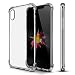 iPhone X Case [Wireless Charging Compatible] Thin Lightweight Transparent Shock Absorbing Bumper Frame Scratch Resistant Drop Protection Apple iPhone 10 (2017) Crystal Clear