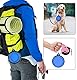 Zusammenklappbarer Hundenapf, zusammenklappbarer Wassernapf für Katzen, Hunde, tragbarer Futternapf mit Karabiner, Größe S (350 ml), Blau