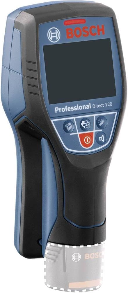 Bosch Professional 12V System Wall Scanner D-tect 120 (without battery, max. detection depth plastic pipes/wooden studs/live cable/magnetic metal/non-magnetic metal: 60/38/60/120/120 mm, in L-Boxx)