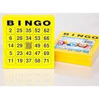 Lot De 200 Grandes Cartes De Bingo – Système 25 à Partir De 75 – Personnes âgées – Vert – 15,2 X 15,2 Cm