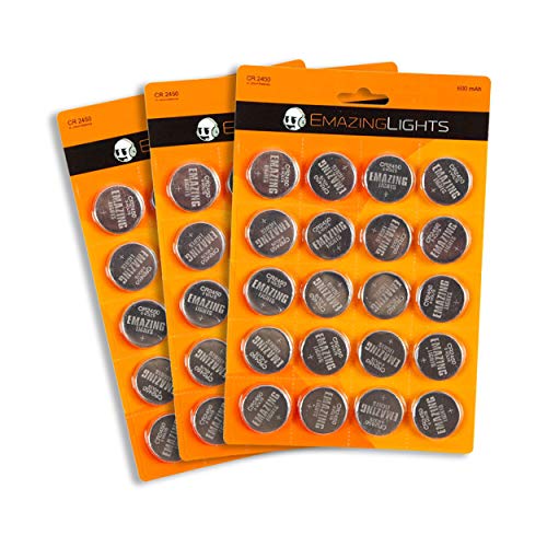 CR2450 Batteries 60 Pack 3V Lithium Button Cell Battery Pack EmazingLights