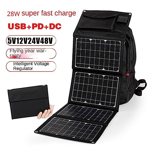 Cargador solar USB impermeable DELURA 28W para teléfono celular y pesca 4