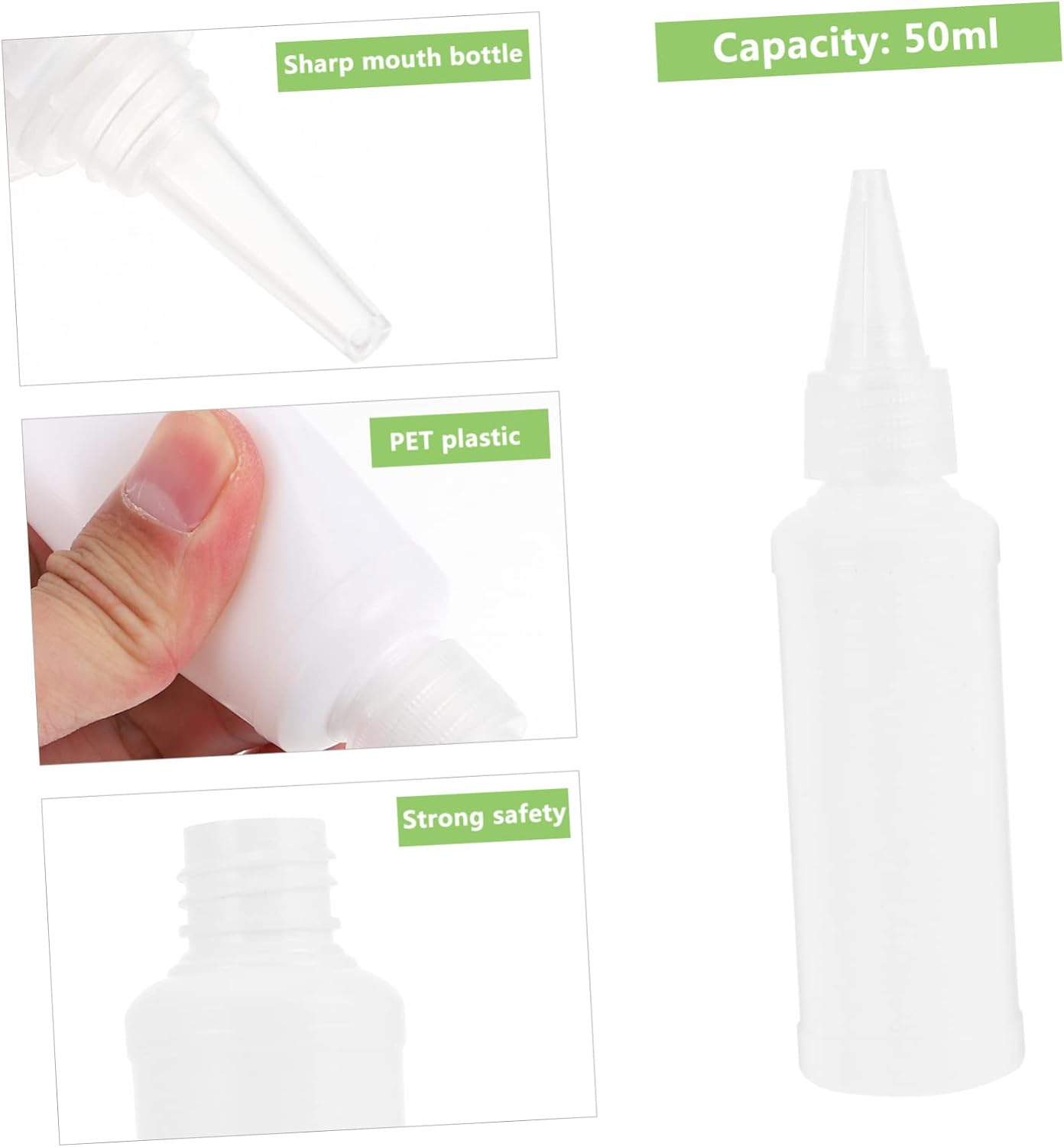 WOONEKY 25 Pack Hair Color Applicator 50ml Squeeze Bottles for Styling