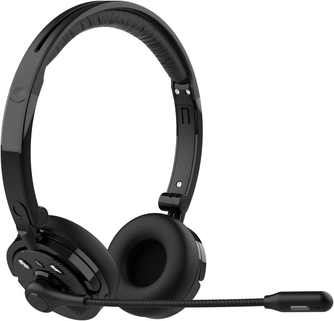 GLL Bluetooth Headphones with Microphone, Wireless Bluetooth Headset with Mic 24H