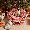 Petrendy Cat Tunnel Christmas Tree Skirt, Cute Cat-Proof Tunnel Bed Under Christmas Tree with Washable Cushion, Soft Pet Donut Cave Decorative Tube Bed, Pet Toy Gifts Xmas Tree Protector from Cats #5