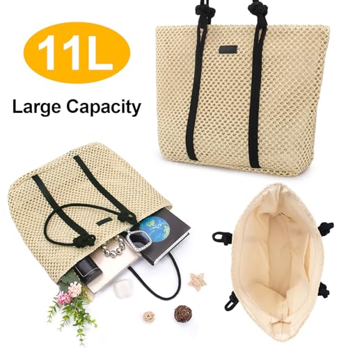 Bolso Tote Grande de Paja para Mujer Verano 2025 miniatura 4