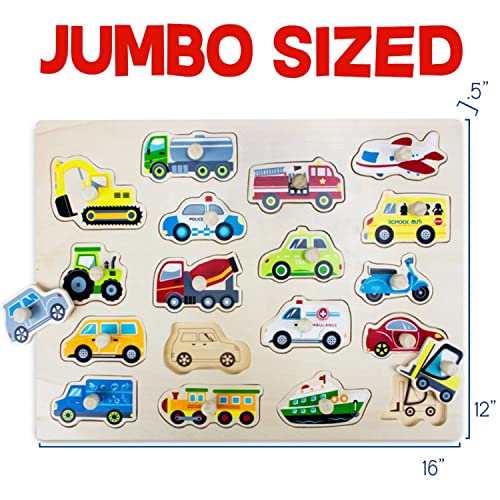 Professor Poplar's Jumbo People Movers Peg Puzzle (18Pcs.) By Imagination Generation #TOP5
