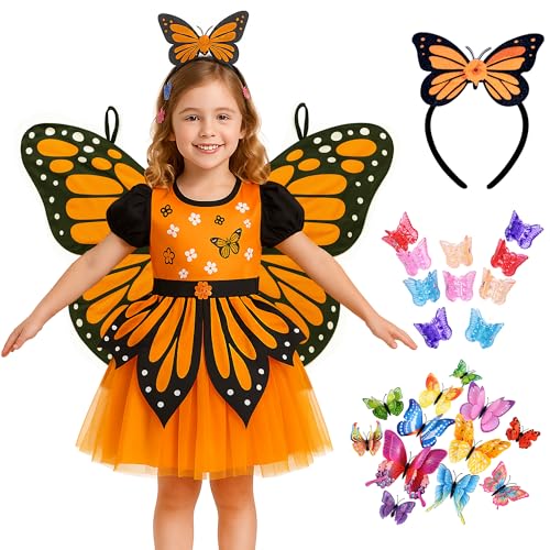 Disfraz mariposa para niñas 3-11 años con accesorios