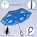 LLanxiry Inverted Umbrella, Windproof Reverse Umbrella with C‑Shaped Handle, Self-Standing, Double‑Layer Canopy for Car, Travel & Everyday Use