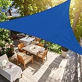 Greenbay Blau Sonnensegel Sonnenschutz Segel für Balkon Terrasse Camping Garten | UV-Schutz PES Polyester | Dreieck 2x2x2m