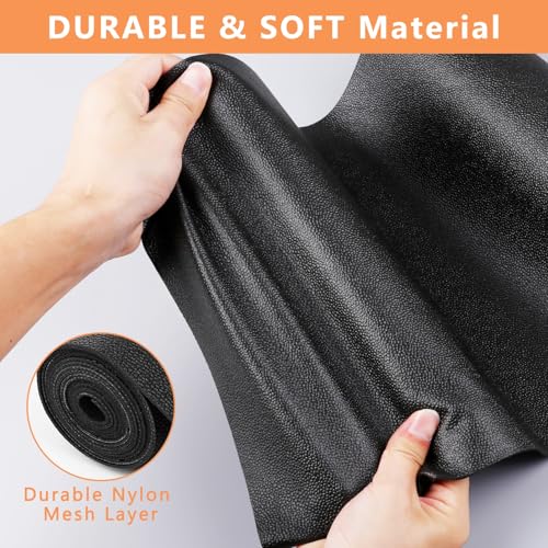 Image of Shelf Liner Kitchen Drawer Liner Cabinet Liners Non-Adhesive Refrigerator Liners with Waterproof Durable Table Place Mat for Cupboard Shelves Pantry Bathroom Drawer Tool Box-Black, 24 x 236 inches