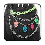 Bounzhi Acrylic Jean Chain Punk Wallet Rock Pocket Chain for Men and Women (B)