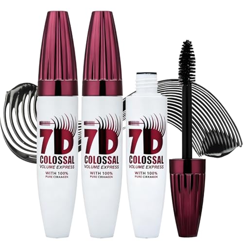 7D Waterproof Mascara - Colossal Volume Express Mascara Volumizing & Long-Lasting Create Natural Eyelashes (2)