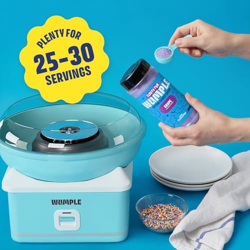 Wumple Cotton Candy Sugar Variety Pack – Flavored Floss Sugar for Cotton Candy Machines, Fluffy Ready-to-Use Mix – Perfect for Parties, Carnivals & Events – Pack of 5 (Cherry, Grape, Pink Vanilla, Blue Raspberry & Orange – 13.2 oz each) - Thumbnail 4