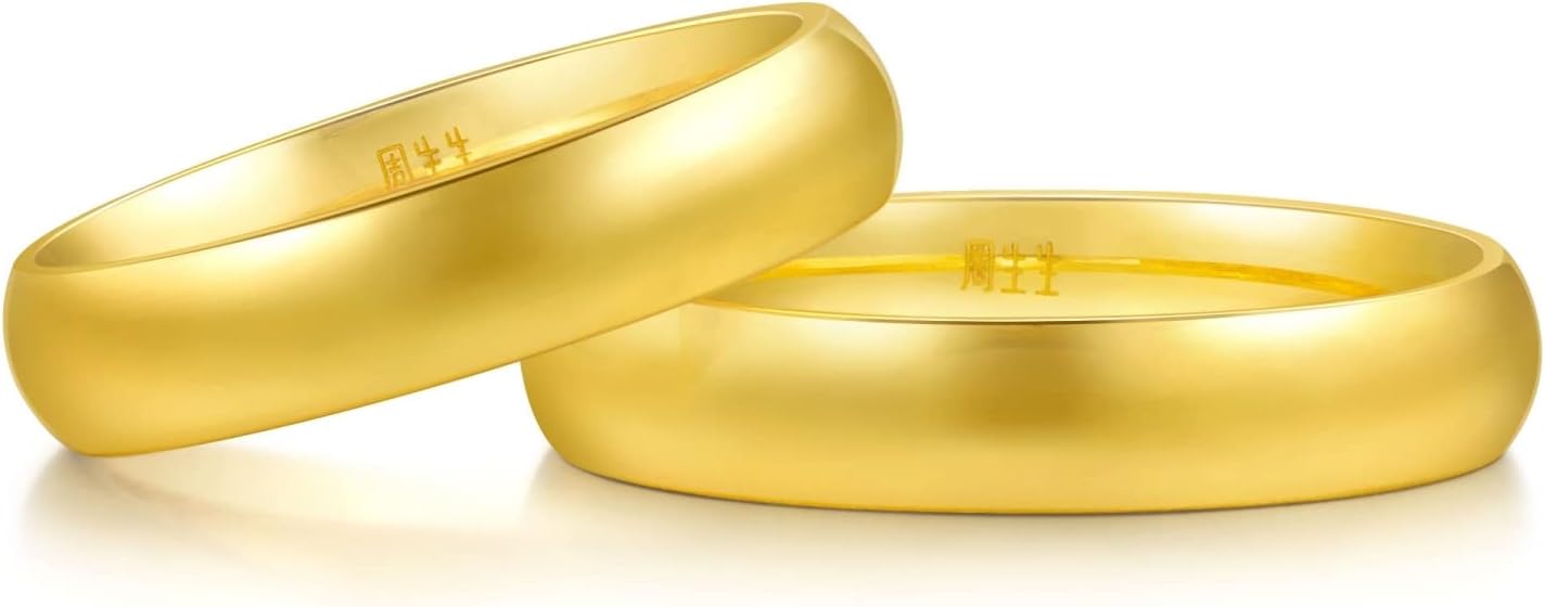 CHOW SANG SANG 999.9 24K Gold Chinese Gifting Collection Price-by-Weight 5.24g Gold Polished Finished Ring for Women 79430R | Our Size 14 / US 6.5