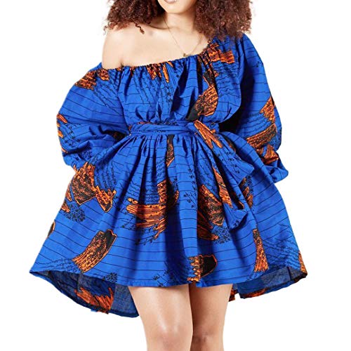 Image of Women Boho African Floral Print Pleated Short Midi Dress Multi-Way Dress for Casual Rave Club Party