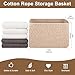 OIASKET Storage Baskets for Organizing, Woven Decorative Baskets for Shelves - Books, Towels, and Clothes, Cotton Rope Toy Storage Bins, 12.7''Lx9''Wx7.8''H, Pack of 4, Brown