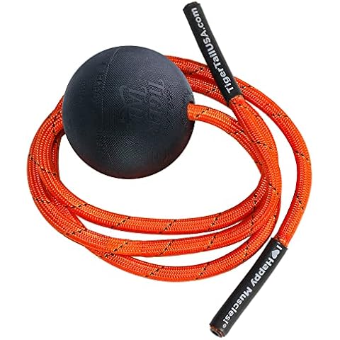Tiger Tail Tiger Ball 2.6 Foam Roller Ball + 47” Corded Rope – Deep Tissue Massage Ball: Feet, Legs, Neck, Back – Trigger Point Massage Therapy – Relieve Muscle Soreness – Muscle Recovery Cover