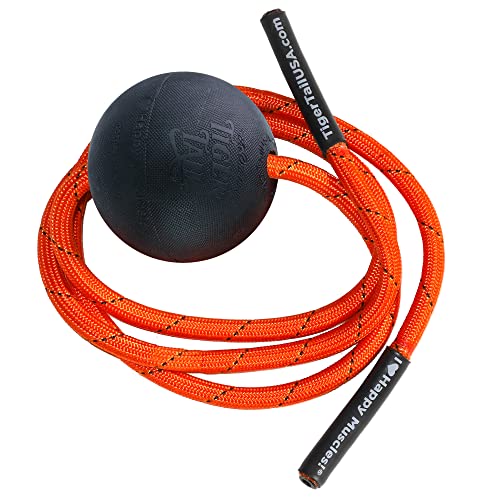 Tiger Tail Tiger Ball 2.6 Foam Roller Ball + 50” Corded Rope – Deep Tissue Massage Ball: Feet, Legs, Neck, Back – Trigger Point Massage Therapy – Relieve Muscle Soreness – Muscle Recovery