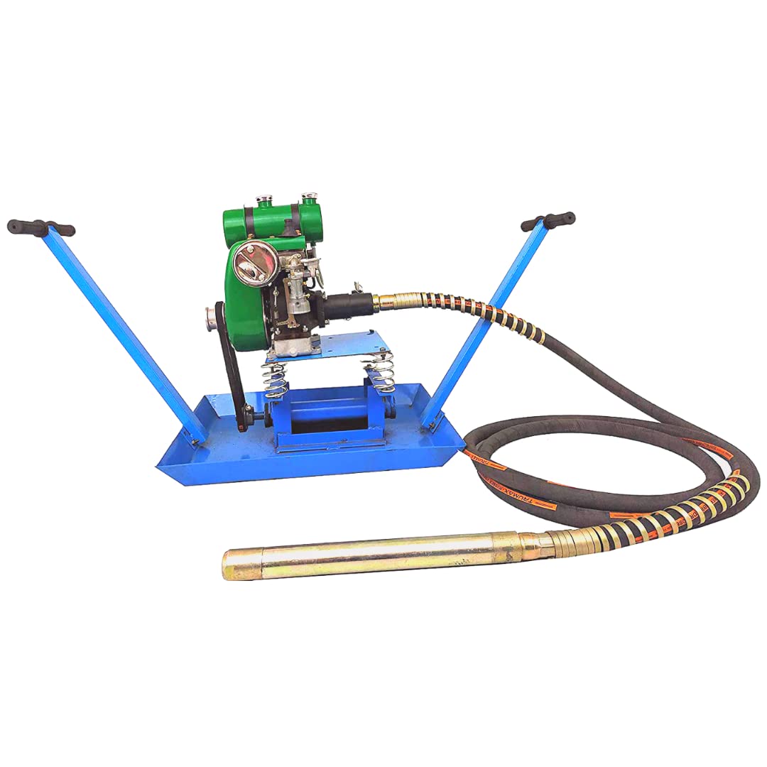 Swadesi Krafts Petrol Concrete Vibrator Machine with Needle & Surface