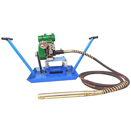 Swadesi Krafts Petrol Concrete Vibrator Machine with Needle & Surface Plate| Vibration Concrete A5