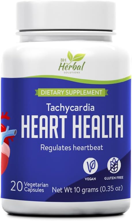 Tachycardia Heart Health - Fast Acting - Promotes a Healthy Heart Rate and Overall Cardiac Function - 100% Natural Herbal Supplement
